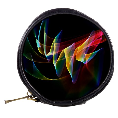 Northern Lights, Abstract Rainbow Aurora Mini Makeup Case from ArtsNow.com Back