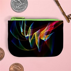 Northern Lights, Abstract Rainbow Aurora Coin Change Purse from ArtsNow.com Front