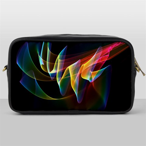 Northern Lights, Abstract Rainbow Aurora Travel Toiletry Bag (One Side) from ArtsNow.com Front