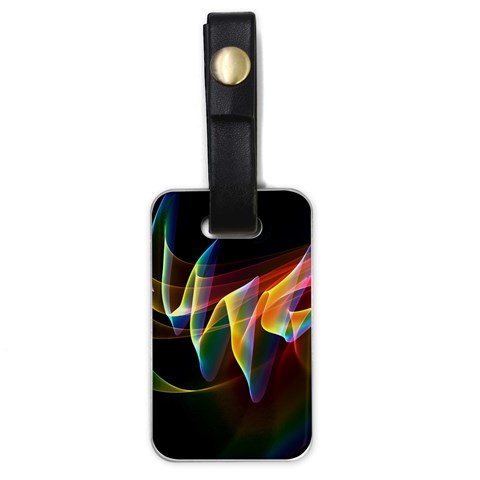 Northern Lights, Abstract Rainbow Aurora Luggage Tag (One Side) from ArtsNow.com Front