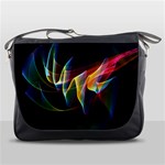 Northern Lights, Abstract Rainbow Aurora Messenger Bag