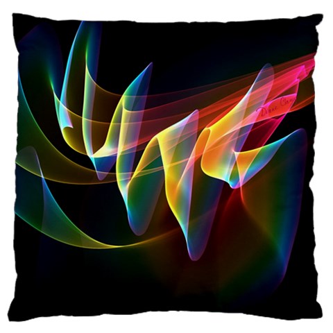 Northern Lights, Abstract Rainbow Aurora Large Cushion Case (Single Sided)  from ArtsNow.com Front