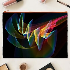 Northern Lights, Abstract Rainbow Aurora Cosmetic Bag (XXXL) from ArtsNow.com Front