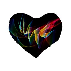 Northern Lights, Abstract Rainbow Aurora 16  Premium Heart Shape Cushion  from ArtsNow.com Front