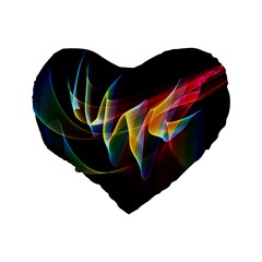 Northern Lights, Abstract Rainbow Aurora 16  Premium Heart Shape Cushion  from ArtsNow.com Back