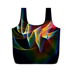 Northern Lights, Abstract Rainbow Aurora Reusable Bag (M) from ArtsNow.com Back