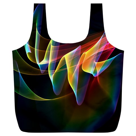 Northern Lights, Abstract Rainbow Aurora Reusable Bag (XL) from ArtsNow.com Front