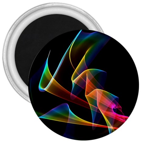 Crystal Rainbow, Abstract Winds Of Love  3  Button Magnet from ArtsNow.com Front