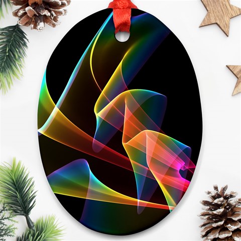 Crystal Rainbow, Abstract Winds Of Love  Oval Ornament from ArtsNow.com Front