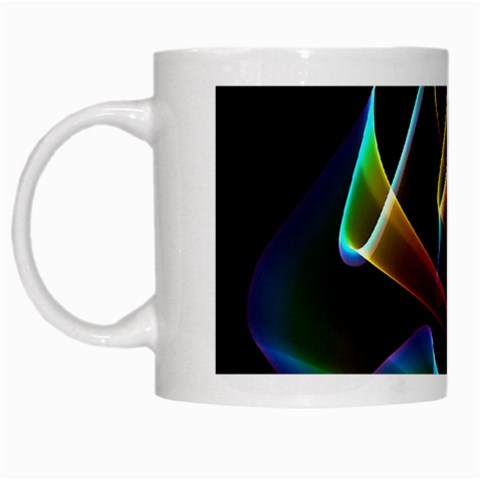 Crystal Rainbow, Abstract Winds Of Love  White Coffee Mug from ArtsNow.com Left