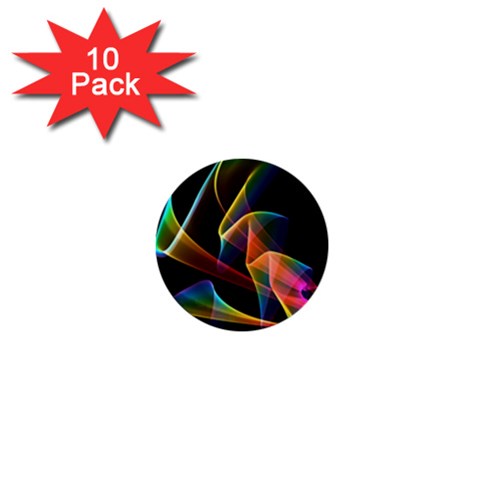 Crystal Rainbow, Abstract Winds Of Love  1  Mini Button (10 pack) from ArtsNow.com Front