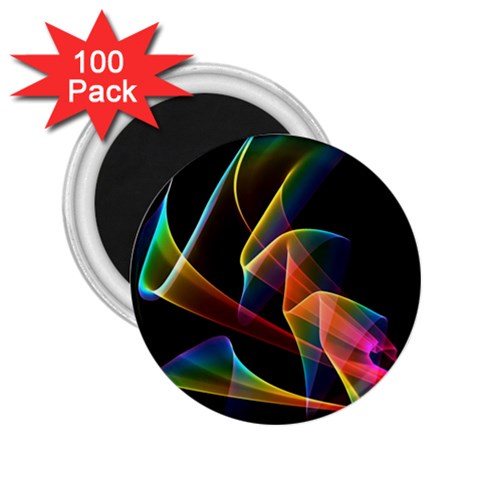 Crystal Rainbow, Abstract Winds Of Love  2.25  Button Magnet (100 pack) from ArtsNow.com Front