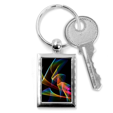 Crystal Rainbow, Abstract Winds Of Love  Key Chain (Rectangle) from ArtsNow.com Front