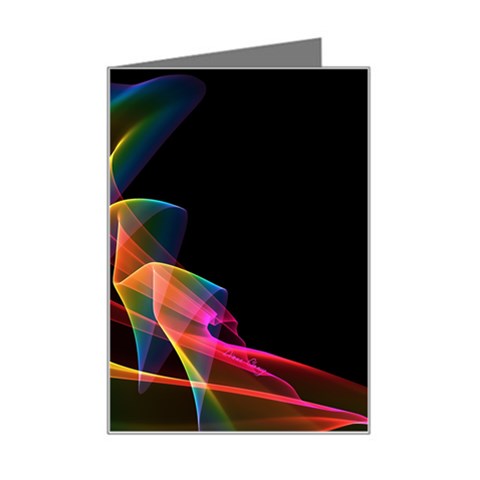 Crystal Rainbow, Abstract Winds Of Love  Mini Greeting Card from ArtsNow.com Left