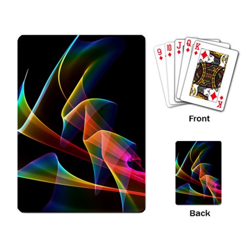 Crystal Rainbow, Abstract Winds Of Love  Playing Cards Single Design from ArtsNow.com Back