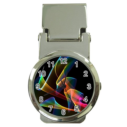 Crystal Rainbow, Abstract Winds Of Love  Money Clip with Watch from ArtsNow.com Front