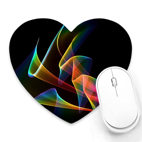 Crystal Rainbow, Abstract Winds Of Love  Mouse Pad (Heart) from ArtsNow.com Front