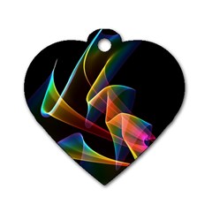 Crystal Rainbow, Abstract Winds Of Love  Dog Tag Heart (Two Sided) from ArtsNow.com Front