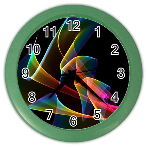 Crystal Rainbow, Abstract Winds Of Love  Wall Clock (Color) from ArtsNow.com Front