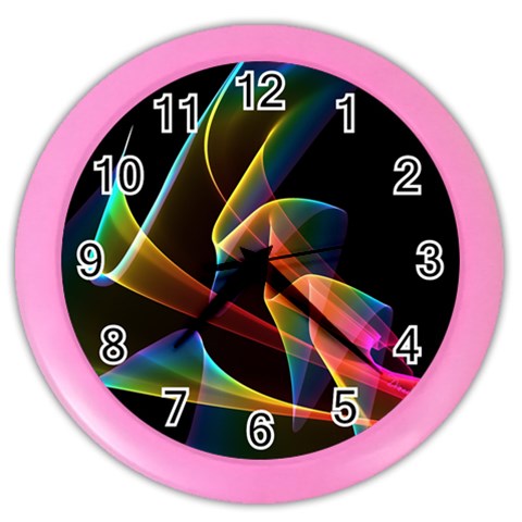 Crystal Rainbow, Abstract Winds Of Love  Wall Clock (Color) from ArtsNow.com Front