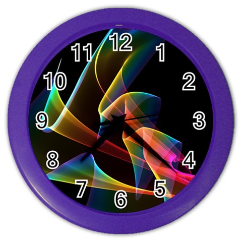 Crystal Rainbow, Abstract Winds Of Love  Wall Clock (Color) from ArtsNow.com Front