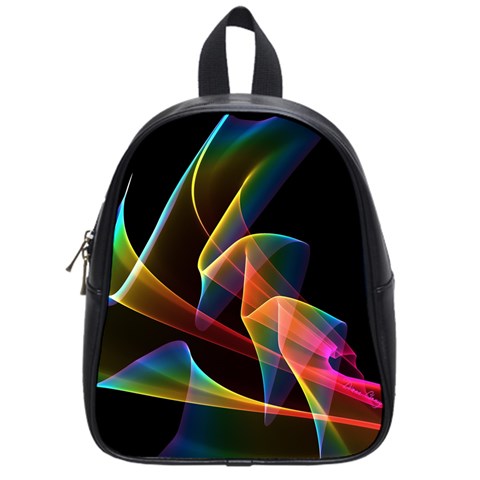 Crystal Rainbow, Abstract Winds Of Love  School Bag (Small) from ArtsNow.com Front