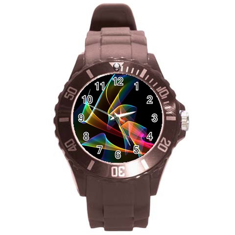 Crystal Rainbow, Abstract Winds Of Love  Plastic Sport Watch (Large) from ArtsNow.com Front