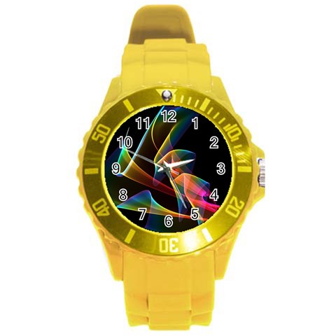 Crystal Rainbow, Abstract Winds Of Love  Plastic Sport Watch (Large) from ArtsNow.com Front