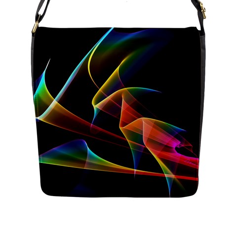 Crystal Rainbow, Abstract Winds Of Love  Flap Closure Messenger Bag (Large) from ArtsNow.com Front