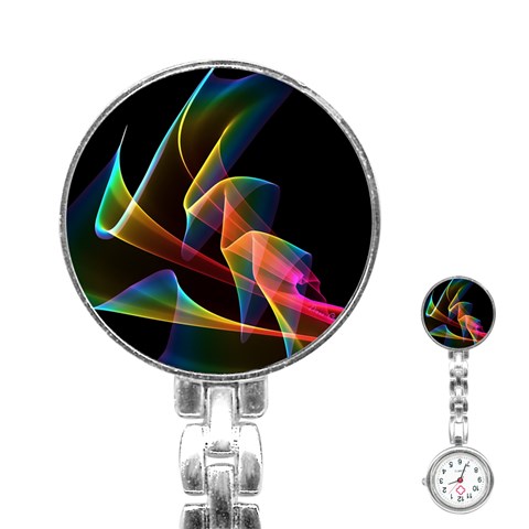 Crystal Rainbow, Abstract Winds Of Love  Stainless Steel Nurses Watch from ArtsNow.com Front