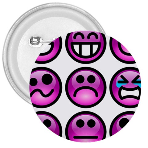 Chronic Pain Emoticons 3  Button from ArtsNow.com Front