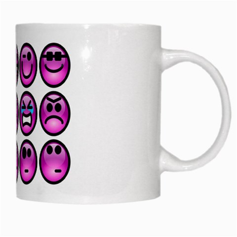 Chronic Pain Emoticons White Coffee Mug from ArtsNow.com Right