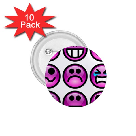 Chronic Pain Emoticons 1.75  Button (10 pack) from ArtsNow.com Front