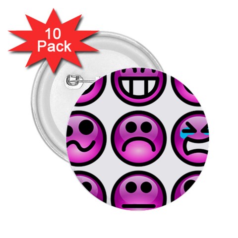 Chronic Pain Emoticons 2.25  Button (10 pack) from ArtsNow.com Front