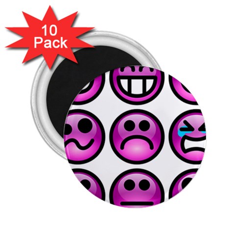 Chronic Pain Emoticons 2.25  Button Magnet (10 pack) from ArtsNow.com Front