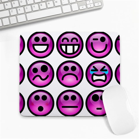 Chronic Pain Emoticons Large Mouse Pad (Rectangle) from ArtsNow.com Front