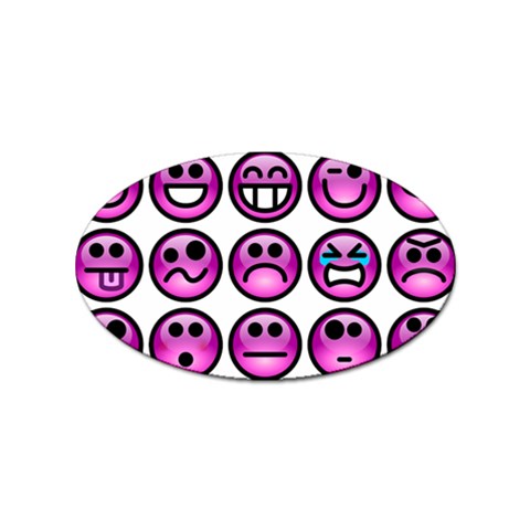 Chronic Pain Emoticons Sticker (Oval) from ArtsNow.com Front