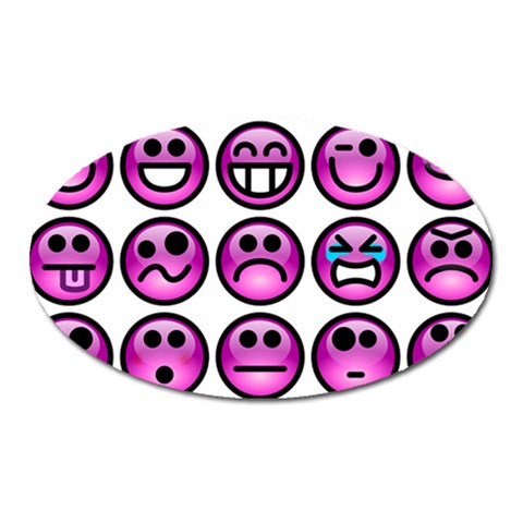 Chronic Pain Emoticons Magnet (Oval) from ArtsNow.com Front