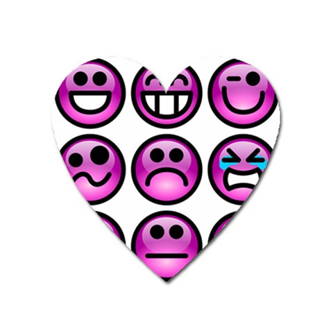 Chronic Pain Emoticons Magnet (Heart) from ArtsNow.com Front