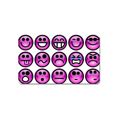 Chronic Pain Emoticons Magnet (Name Card) from ArtsNow.com Front