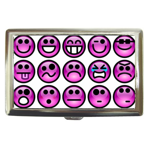 Chronic Pain Emoticons Cigarette Money Case from ArtsNow.com Front