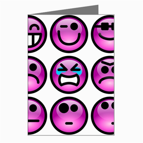 Chronic Pain Emoticons Greeting Card from ArtsNow.com Left