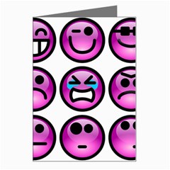 Chronic Pain Emoticons Greeting Card from ArtsNow.com Left