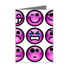 Chronic Pain Emoticons Mini Greeting Card from ArtsNow.com Left