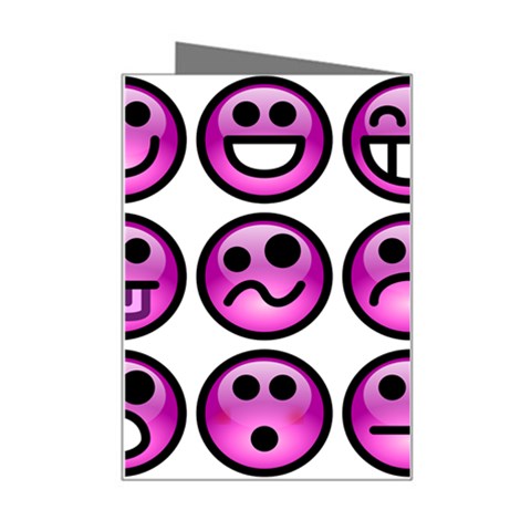 Chronic Pain Emoticons Mini Greeting Card from ArtsNow.com Right