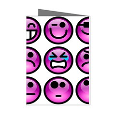 Chronic Pain Emoticons Mini Greeting Card (8 Pack) from ArtsNow.com Left