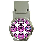 Chronic Pain Emoticons Money Clip with Watch