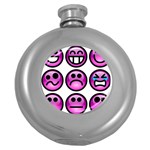 Chronic Pain Emoticons Hip Flask (Round)