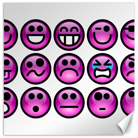 Chronic Pain Emoticons Canvas 16  x 16  (Unframed) from ArtsNow.com 15.2 x15.41  Canvas - 1