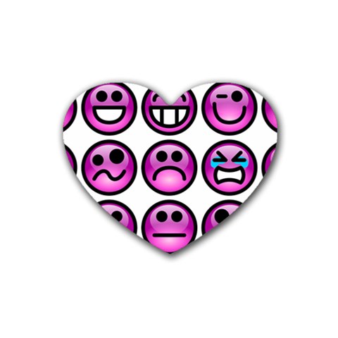 Chronic Pain Emoticons Drink Coasters 4 Pack (Heart)  from ArtsNow.com Front